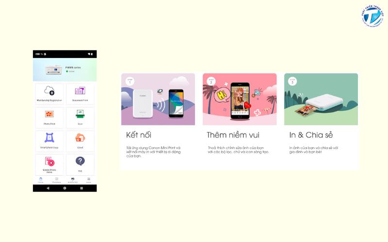 Dùng ứng dụng Canon Print để chỉnh ảnh trước khi in